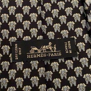 HERMĒS Elephant Tie NWOT